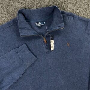 Polo Ralph Lauren Estate Rib Sweater Mens 4XLT Big & Tall 1/4 Zip Vintage NEW